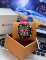 Reloj CURREN cronógrafo rojo y negro