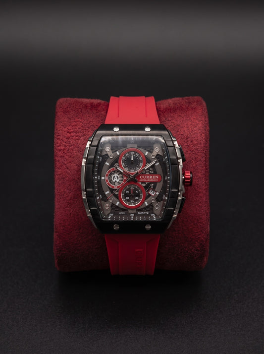 Reloj CURREN Cronógrafo Deportivo Rojo